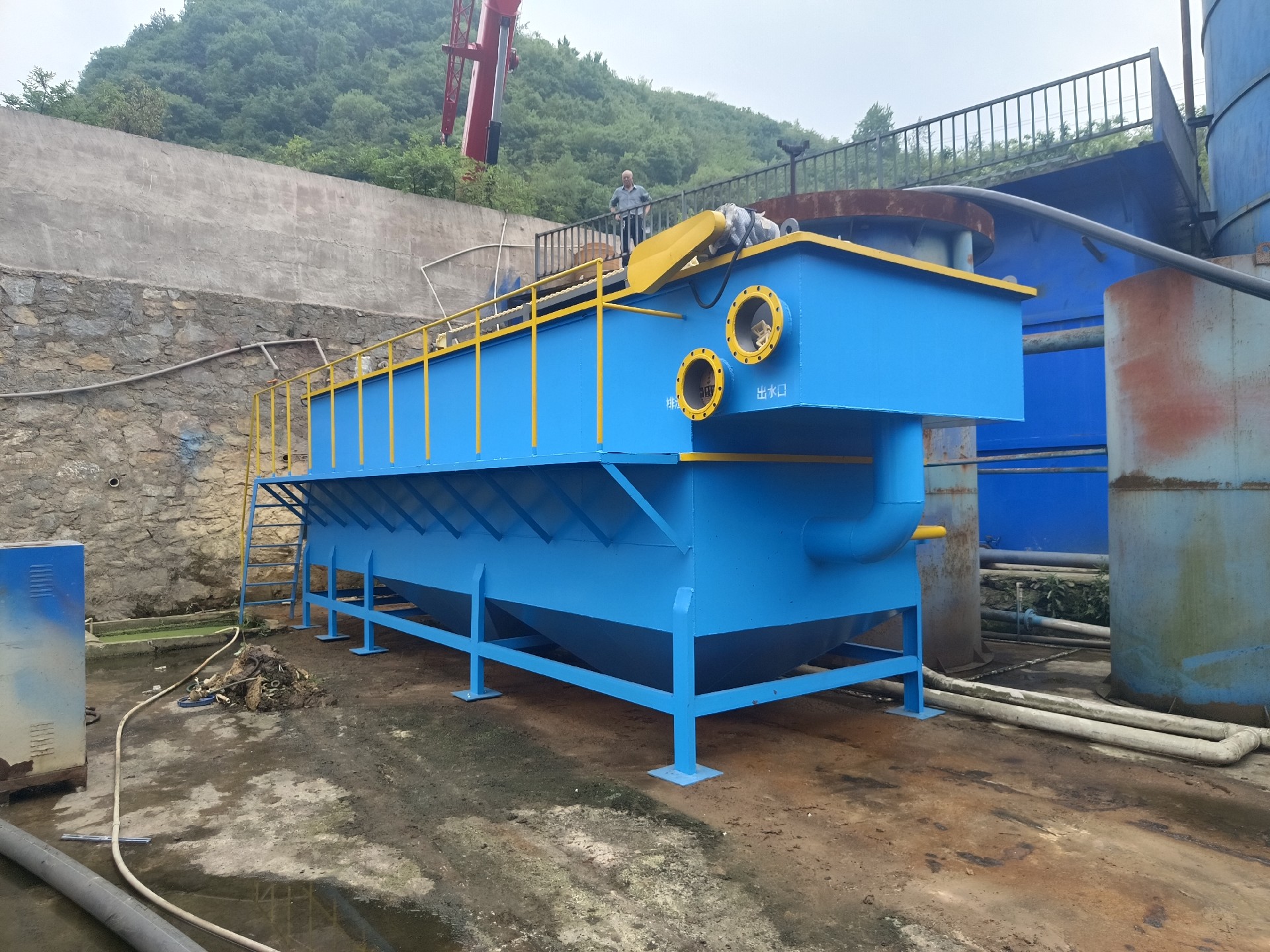 氣浮機,高效氣浮機,溶氣氣浮機,氣浮機安裝現場